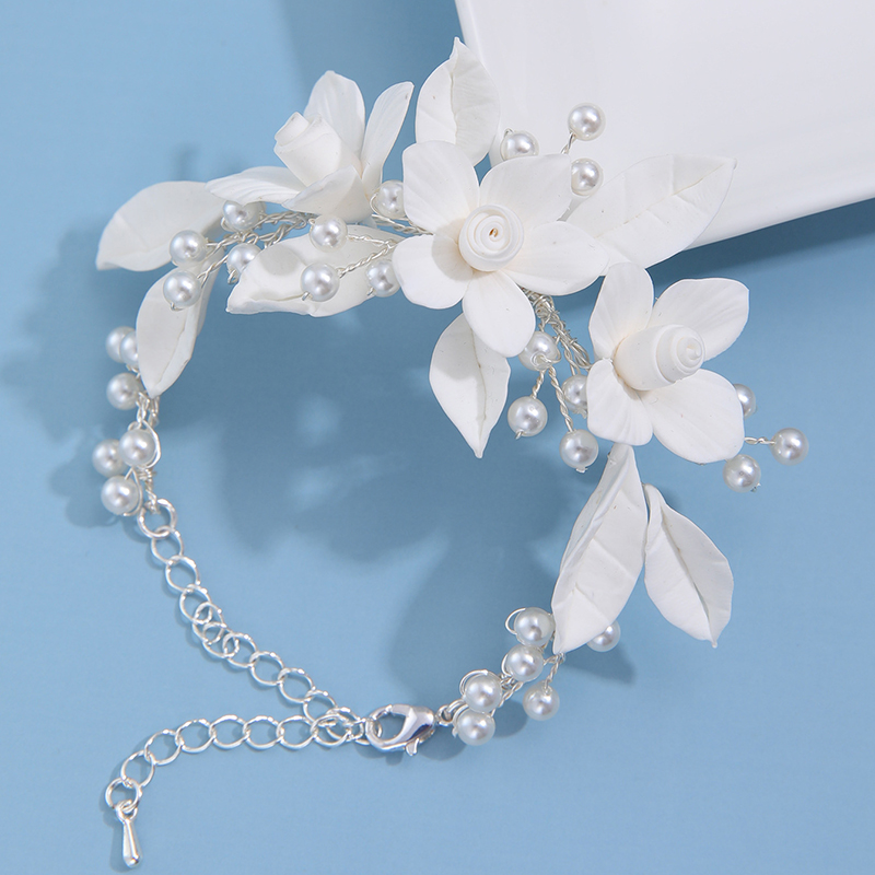 Ins Clay Flower Bridal Bracele - Snake Plant Ceramic incelemesi ve fiyatı