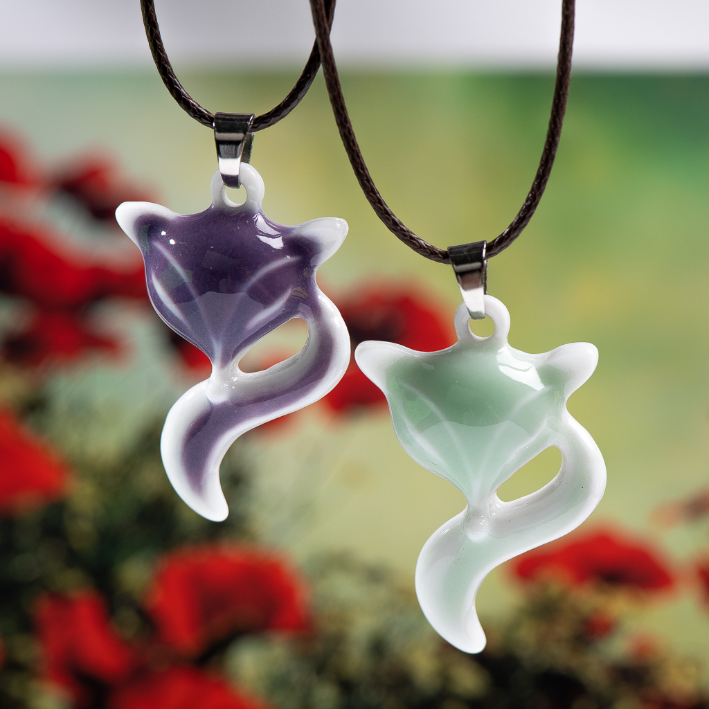 Ceramic Fox Pendant Cute Carto - Snake Plant Ceramic incelemesi ve fiyatı