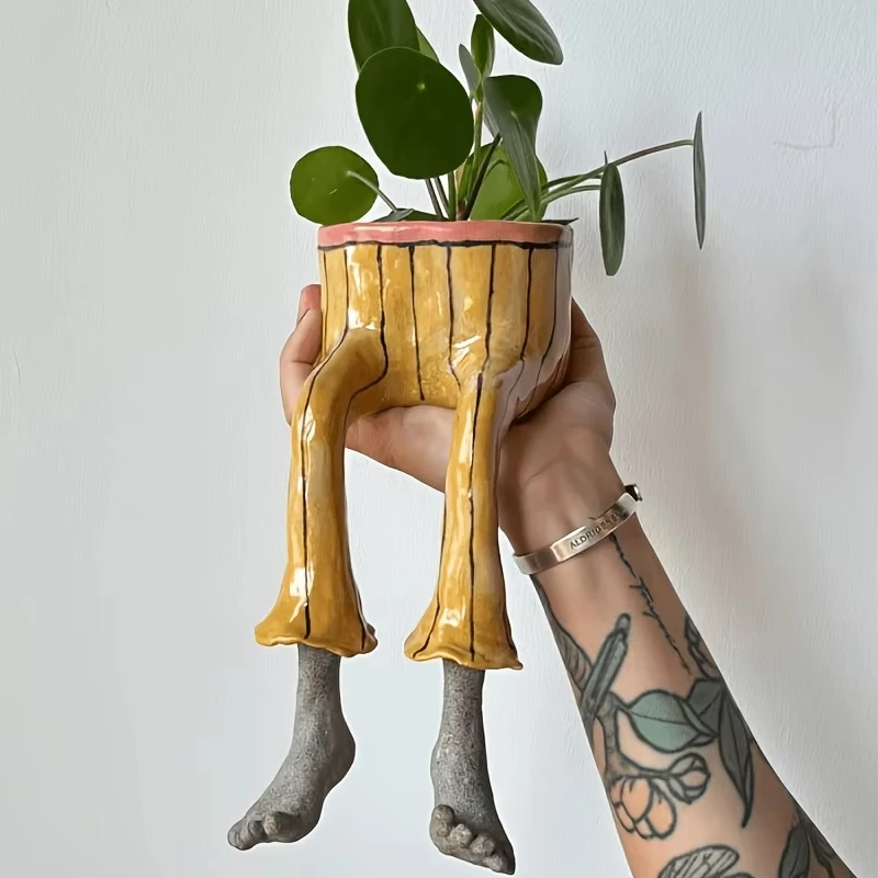 Whimsical Resin Leggy Planter  - Plant Parent Free incelemesi ve fiyatı